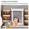 3 Doors Adjustable Brightness Led Lighted Bathroom Medicine Mirror Cabinet with Ambient Light and Glass Door,Aluminum Hd Bathroom Mirror Cabinet with Defogging Bathroom Wall Cabinet (7065cm) view 4
