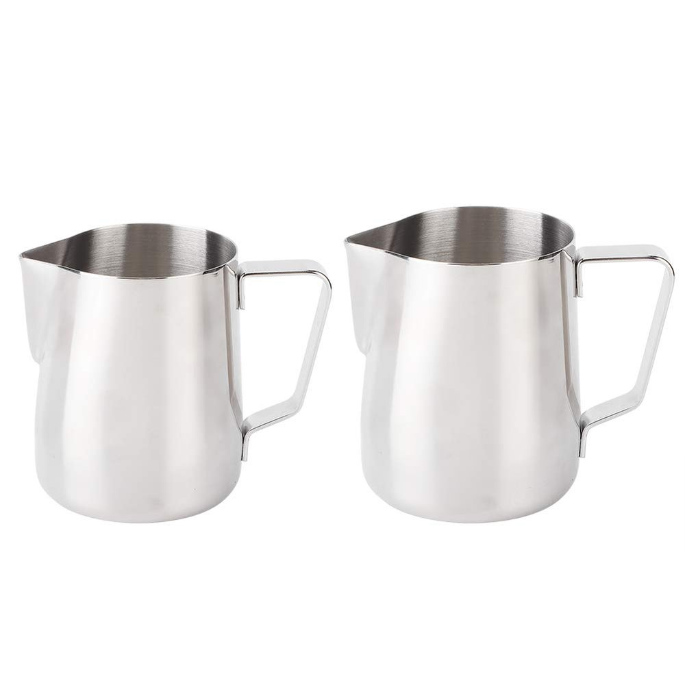 HGRVUTCFI Coffee Milk jug,Stainless Steel Milk Frothing Cup Art Pitcher Coffee Latte Jug Mug(350ML)