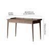 XUNTING Pc Desk Office Desk Study Furniture Desktop Laptop Table Home Writing Desk Work Study Desk with 2 Drawers and Side Bezels Study Table(1.4 Meters) view 3