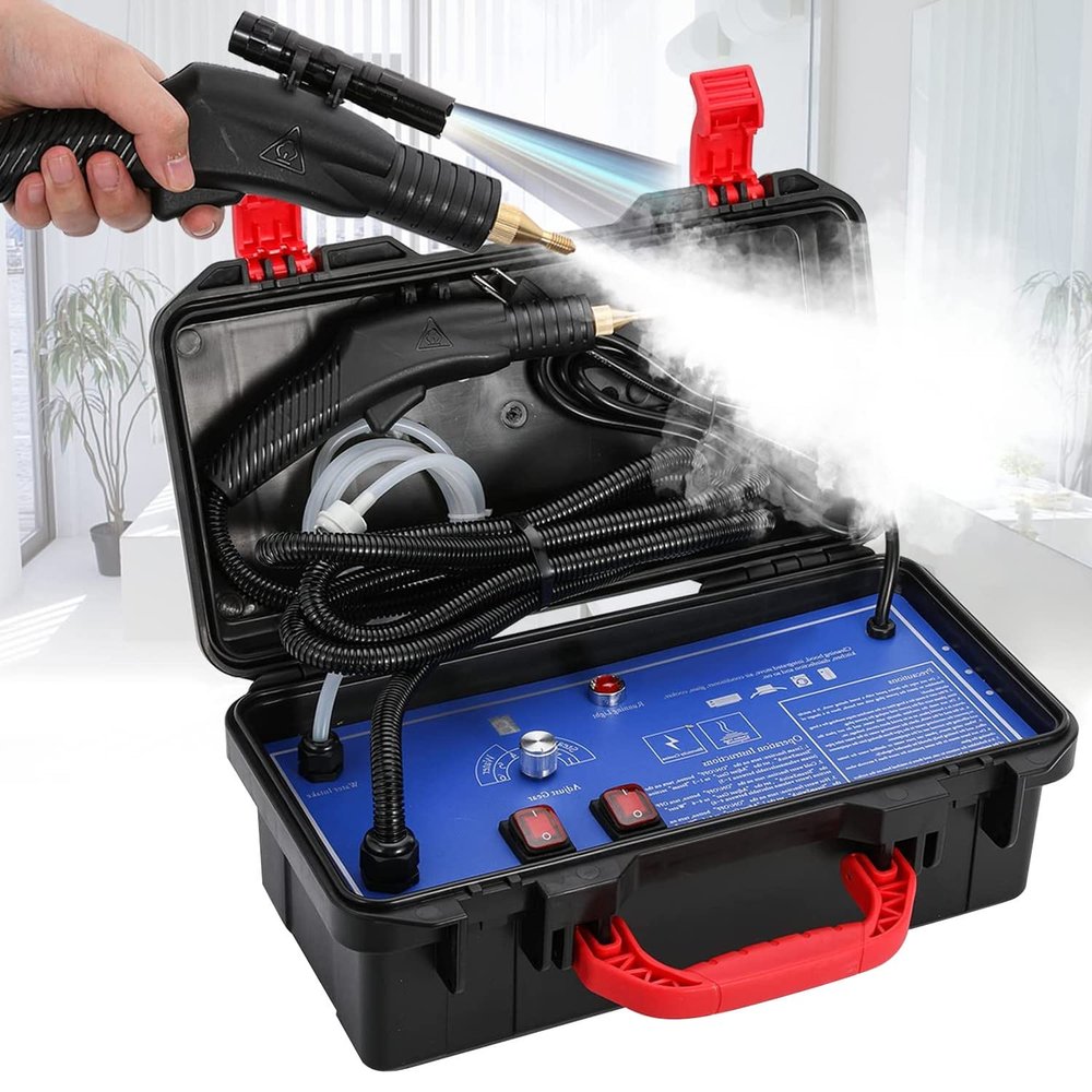 High Pressure Steam Cleaner 3000W - Efficient Handheld Steam Cleaning Machine for Air Conditioning, Kitchen Hood, Car - High Temp Steam Power