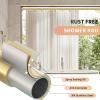 Emlaoe Gold Shower Curtain Rod 34-96 Inches(2.8-8ft) Never Rust Adjustable Shower Rod Spring Tension Non Slip No Drilling Shower Rods for Bathroom Garland Window view 3