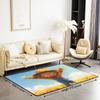 3D Cute Scarecrow Area Rug Village Farm Wheat Yellow Plants Non Slip Rug for Kids Teens Adults Rural Scenery Rustic Farmhouse Style Non Shedding Rug for Housewarming Sofa 3'x5' view 2