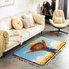 3D Cute Scarecrow Area Rug Village Farm Wheat Yellow Plants Non Slip Rug for Kids Teens Adults Rural Scenery Rustic Farmhouse Style Non Shedding Rug for Housewarming Sofa 3'x5' view 3