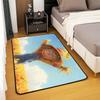 3D Cute Scarecrow Area Rug Village Farm Wheat Yellow Plants Non Slip Rug for Kids Teens Adults Rural Scenery Rustic Farmhouse Style Non Shedding Rug for Housewarming Sofa 3'x5' view 4