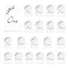 uxcell 20pcs Matte White Arch Acrylic Sign with Stand, 5 x 7 Inch Acrylic Arch Table Number Holders for Wedding Table Centerpiece Decoration (Number 1-20) view 1