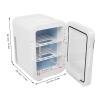 12L Mini Fridge, Small Fridge Multifunction Efficient Dual Core Digital Display Silent Portable Refrigerator for Bedroom Car Dorm Office(US Plug 110V) view 2