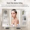 Bathroom aluminum alloy wall cabinet with led lights,Smart defog bathroom mirror with storage,medicine cabinet organizer Stepless dimming,Modern Bathroom Storage Wall Cabinet Paper hole,Visual storage view 4
