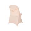 Balsa Circle Blush Spandex Folding Chair Cover Silver Rhinestone Buckled Sash Band Wedding Linens Decorations Reception Supplies view 1