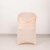 Balsa Circle Blush Spandex Folding Chair Cover Silver Rhinestone Buckled Sash Band Wedding Linens Decorations Reception Supplies view 3