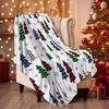 Bcsewcg Christmas Tree Throw Blanket, Rustic Winter Cabin Green and Red Check Plaid Christmas Tree Blankets for Couch Bed Decoration,Cozy Winter Throw Holiday Blanket for Sofa view 3