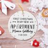 1st Xmas in My New Apartment Ceramic Ornament 2026, Personalized First Christmas in My New Apartment Ornament Gift, Custom Name/Date Ornament Gift for Housewarming, My New Apartment Ceramic Ornaments view 3
