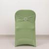 Balsa Circle Sage Green Spandex Folding Chair Cover Silver Rhinestone Buckled Sash Band Wedding Linens Decorations Reception Supplies view 3
