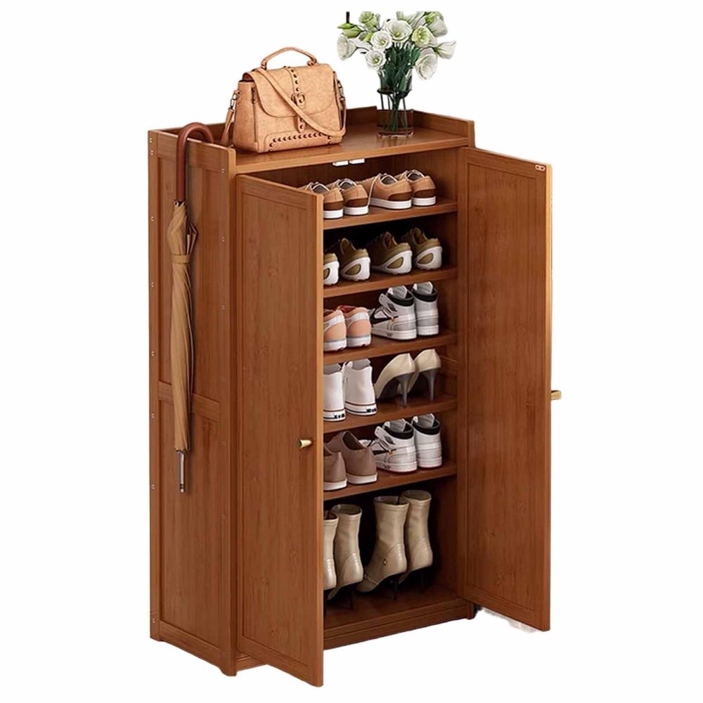KaBuea Shoe Cabinet for Hallway Narrow Dustproof Multi-Layer Shelves Shoes Storage Racks Space-Saving Storage Cupboard with Doors