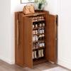 KaBuea Shoe Cabinet for Hallway Narrow Dustproof Multi-Layer Shelves Shoes Storage Racks Space-Saving Storage Cupboard with Doors view 2