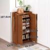 KaBuea Shoe Cabinet for Hallway Narrow Dustproof Multi-Layer Shelves Shoes Storage Racks Space-Saving Storage Cupboard with Doors view 3