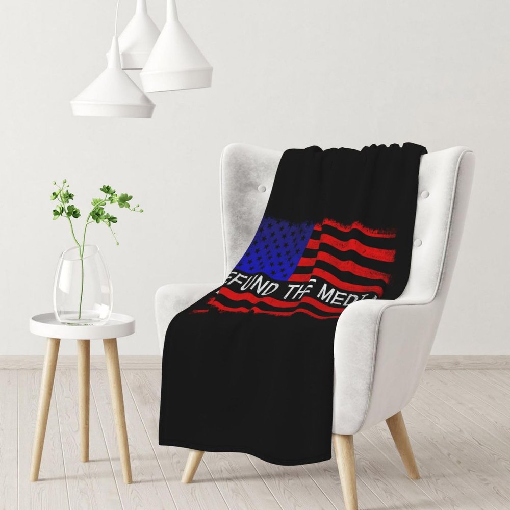 SwpWab Defund The Media Extremely Comfortable Light Warm Blanket All Seasons Gift 3040 In