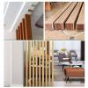 8 Pack Room Divider Partition Post Slats Hanging Room Divider Easy to Install, Easy to Clean Column Decor Grille Adjustable Height(Preto,Height 140CM/55.1IN/4.6FT) view 3