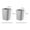 Indoor Trash Can 8/12 Liter Square Trash Can No Lid, Modern Simple Plastic Waste Basket, Open Top Garbage Can with Pressure Ring for Living Room, Bedroom, Office Decorative Household Trash Can(Blue,S) view 2