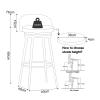 Guyifuny 360 Swivel Counter Height Bar Stools, Kitchen Bar Chairs Modern White Footrest with Low Back Velvet Dining Chairs for Kitchen Pub Dining Room Counter,Grey Black Leg,3 PCS view 3