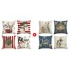 AVOIN colorlife Merry Christmas Snowman Reindeer Gloves Eucalyptus O Holy Night Jesus Snowflake Throw Pillow Covers, 18 x 18 Inch Cushion Case for Sofa Couch Set of 8 view 1