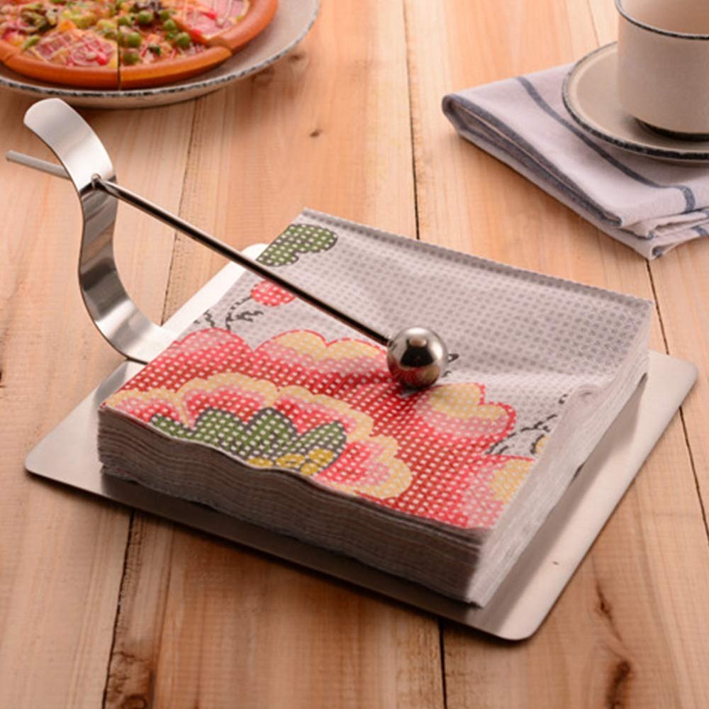 Stainless Steel Flat Paper Towel Holder, Message Clip Holder, for Decoration Office