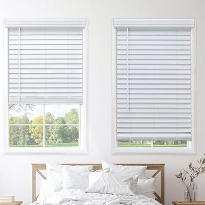 SLDSVVWD Cordless,2 Inch Faux Wood BlindWindow Blinds,Blinds&Shades,Blinds for Indoor Windows,Wooden Blinds,Vinyl Wood BlindWhite 69" Wx72 H Suitable Bedroom,Office,Living Room