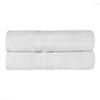 Superior Ultra-Soft Cotton Bath Towel Set, Quick-Dry, Absorbent, Shower, Spa Basics, Large Towels, Bathroom Sets, Bath Essentials, Solid, Double Line Dobby Border, 2 Pack, Set of 2, Silver Grey view 2