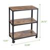 ENGENDER Kitchen Island with Storage Kitchen Island & Trolleys, Rolling Cart, Microwave Stand, 3-Tier Coffee Cart, Brown Kitchen Islands view 2