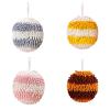 JOYO Chenille Hand Towel,Hanging Hand Towels for Bathroom,Fuzzy Ball Hand Towels for Kitchen,Bathroom Hand Towels with Hanging Loops,Puff Ball Hand Towel Quick Dry (4Pcs 02) view 1