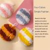 JOYO Chenille Hand Towel,Hanging Hand Towels for Bathroom,Fuzzy Ball Hand Towels for Kitchen,Bathroom Hand Towels with Hanging Loops,Puff Ball Hand Towel Quick Dry (4Pcs 02) view 2