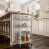 ENGENDER Kitchen Island with Storage Narrow 4-Tier Rolling Cart for Home and Office Storage (White) Serving Trolley Removable Tray Rolling Kitchen Bar Cart Kitchen Islands view 4