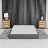 Greaton, 8-Inch Sturdy Box Spring for Mattress Support-Durable and Easy to Assemble Natural Wood Foundation for King, Black view 2
