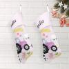 Joyestore Personalized Girls Cute Pink Farm Animals Tractor Christmas Stocking,Custom Christmas Stocking for Boys,Girls,Home Decor,Holiday Decorations,Only One Stocking view 4