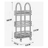 ENGENDER Kitchen Island with Storage Kitchen Islands Trolleys,Beauty Salon Trolley with Wheels,Tool Cart, Storage Rack, Multifunctional Racks Kitchen Islands(A-Black) view 2