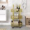 ENGENDER Kitchen Island with Storage Kitchen Islands Trolleys,Beauty Salon Trolley with Wheels,Tool Cart, Storage Rack, Multifunctional Racks Kitchen Islands(A-Black) view 4