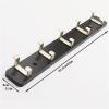 IIPOSAQQ Coat Rack Wall Mounted Coat Rack Fashion Coat Hook Hook Rack Rails for Entrance Clothes Hanger Porch Living Room Bedroom for Bathroom (Color : Brown) (Black) view 2