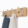IIPOSAQQ Coat Rack Wall Mounted Coat Rack Fashion Coat Hook Hook Rack Rails for Entrance Clothes Hanger Porch Living Room Bedroom for Bathroom (Color : Brown) (Black) view 4