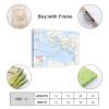 Paul's Missionary Journeys Bible Story Study Map Poster Landscape Picture Print Canvas Poster Modern Wall Art for Living Room Bedroom Decor 24x36inch(60x90cm) Frame view 2