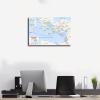Paul's Missionary Journeys Bible Story Study Map Poster Landscape Picture Print Canvas Poster Modern Wall Art for Living Room Bedroom Decor 24x36inch(60x90cm) Frame view 3