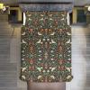 AAVEUP William Morris Comforter Set, Vintage Rustic Antique Art Nature Green Plant Flower Leaf Bird Printed Cover All Season Bed Sheet Bedspread 2 Pillowcases, 102x90 in, 3 Piece Set view 3