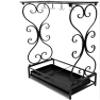 LWZBBGS Umbrella Stand Racks,Commercial,Hotel School Detachable Storage Bucket,Multi Function Storage Shelf(White,18 Hole 10 Hook) (Brown 21 Hole 12 Hook) (Black 21 Hole 12 Hook) view 1