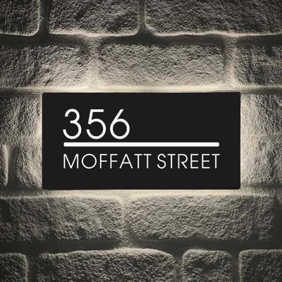 Customized House Lighted Number Signs Street Backlit Personalised Illuminated Modern House Apartment Number Office Signs Address Signs 3D LED Sign