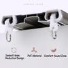 Curtain Conjoined Double Track Ceiling Mounting Heavy-Duty Curtain Rails for Living Room Bedroom Room Divider Curtain Conjoined Double Track Rails with Mute Rollers Easy to Install(White,10.8ft) view 3