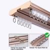 Curtain Conjoined Double Track Ceiling Mounting Heavy-Duty Curtain Rails for Living Room Bedroom Room Divider Curtain Conjoined Double Track Rails with Mute Rollers Easy to Install(White,10.8ft) view 4