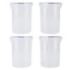 12Pack Paint Container Set, 1000ml Transparent Paint Storage, Paint Container with Stainless Steel Mixing Ball, Airtight Paint Cups with Paint Brush for Repainting view 1