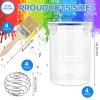 12Pack Paint Container Set, 1000ml Transparent Paint Storage, Paint Container with Stainless Steel Mixing Ball, Airtight Paint Cups with Paint Brush for Repainting view 2