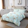 Manfei Cute Cartoon Rainbow Kids Bedspread Queen Size,Moonight Stars Love Heart Kawaii Coverlet Set,Boys Girls Room Decor,Geometric Graffiti Stripes Quilted Coverlet,Blue Bedding Quilt,2 Pillowcases view 2