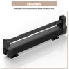 Elitix Retractable Closet Pull Out Rod for Hanging Clothes, Ceiling Mount Organization Rail System for Garment, Metal Wardrobes Holders Support Shelf(Black,30cm(11 3/4")) view 3