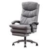 Office Products Ergonomic Computer Chair Home Company Boss Chair Reclining Office Swivel Chair with Footrest Dormitory Game Chair Large Angle Adjustment(Grey) view 1