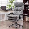 Office Products Ergonomic Computer Chair Home Company Boss Chair Reclining Office Swivel Chair with Footrest Dormitory Game Chair Large Angle Adjustment(Grey) view 2